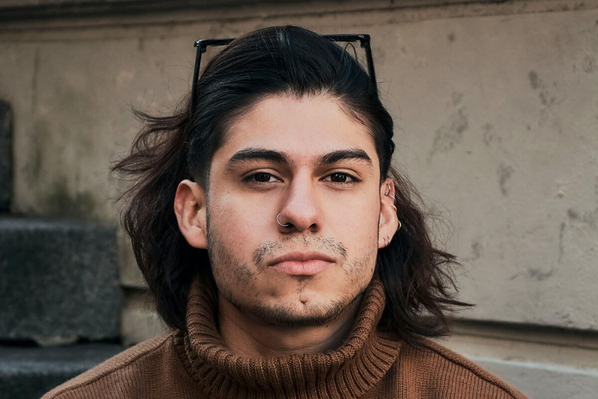 How do I get rid of dry flaky hair. Man with healthy hair